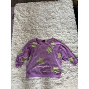 Hard Candy XXL Purple Sequin Star Sweatshirt Top Plus Size